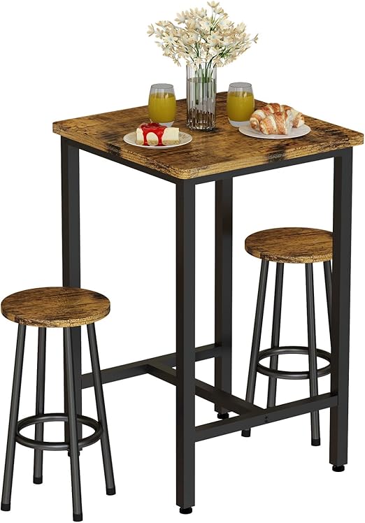 3 Piece Pub Dining Set Counter Height Table
