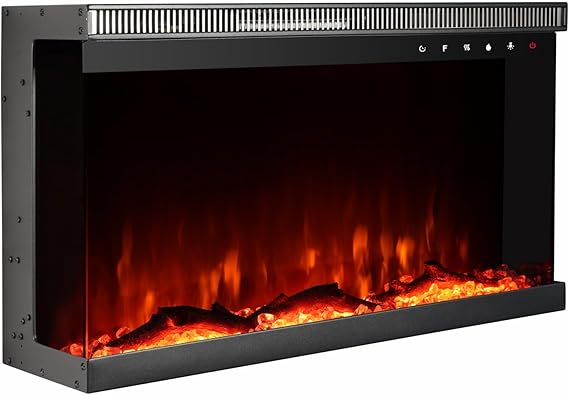 80 Inch Electric Fireplace Insert with Remote Control