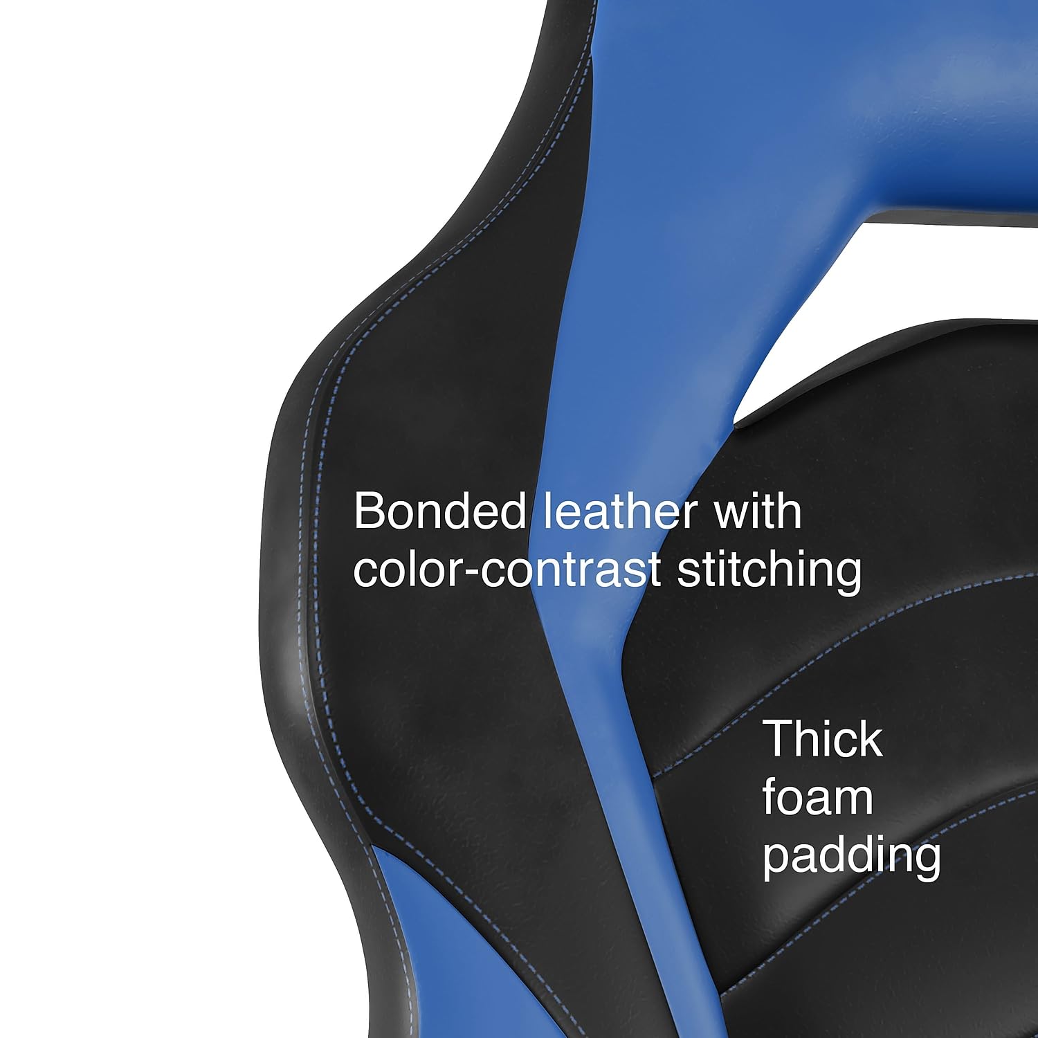 Gaming Chair Black and Blue Faux Leather