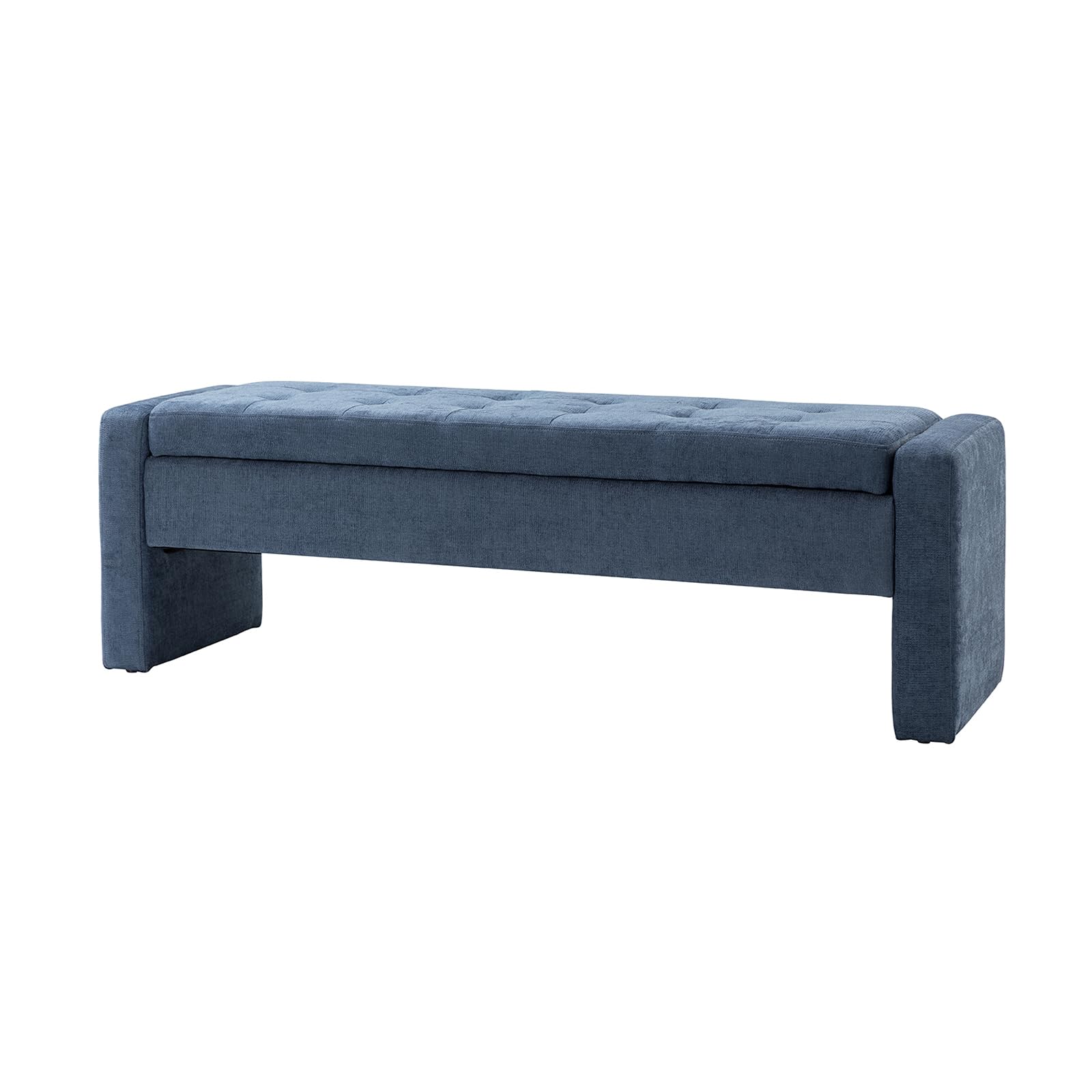 55" Upholstered Storage Bench with Tufted Seat