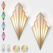 Battery Operated Wall Sconces Set of Two with Remote Control