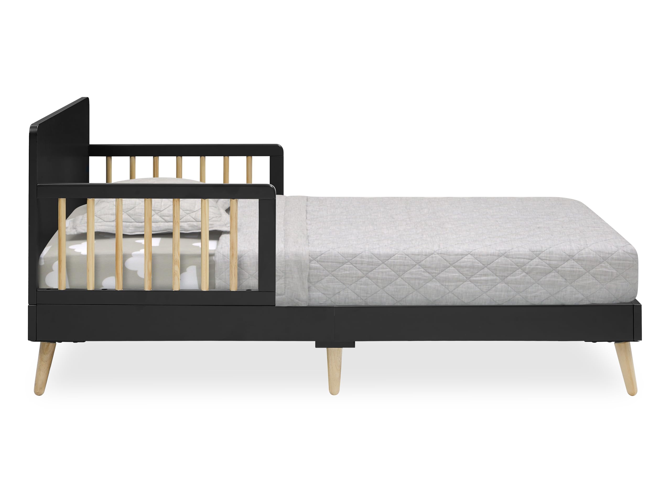 Logan Wood Toddler Bed with Safety Guardrails