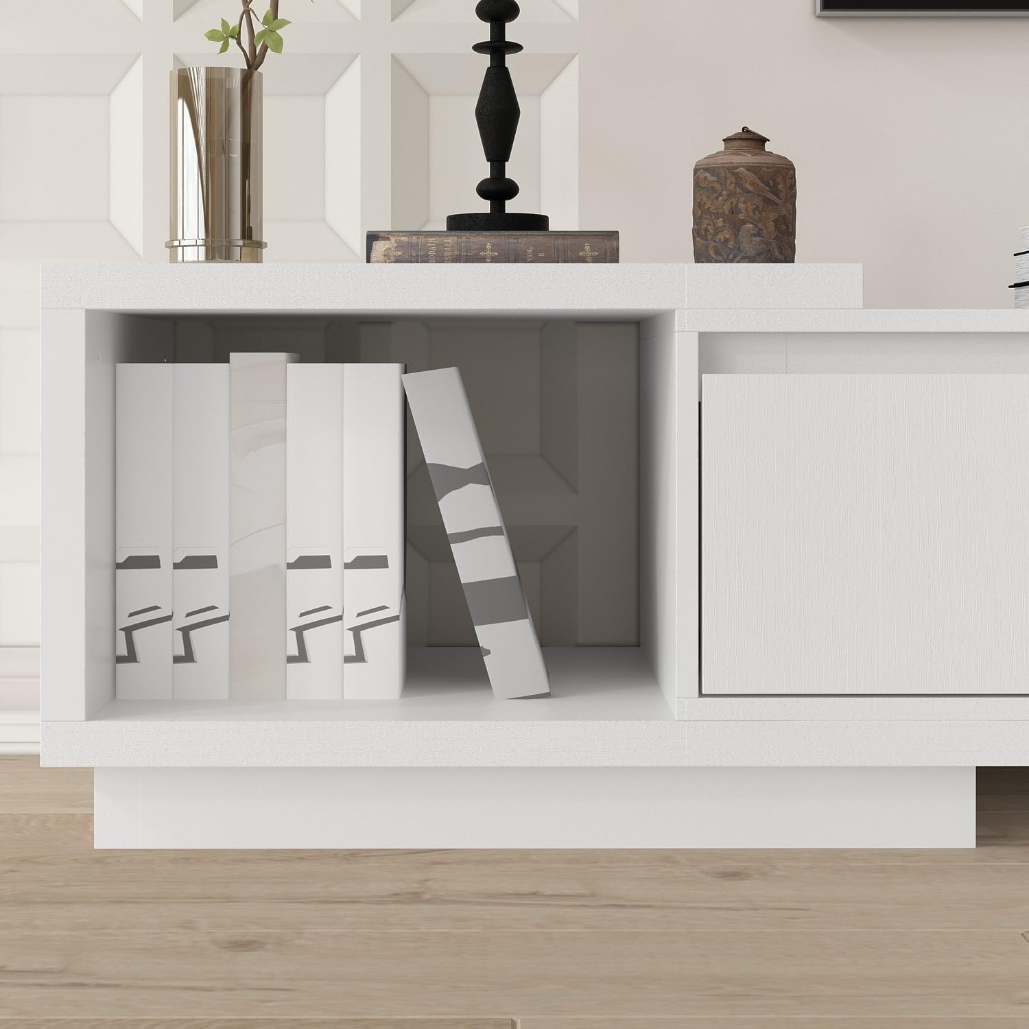 Extendable TV Console Table with Drawers