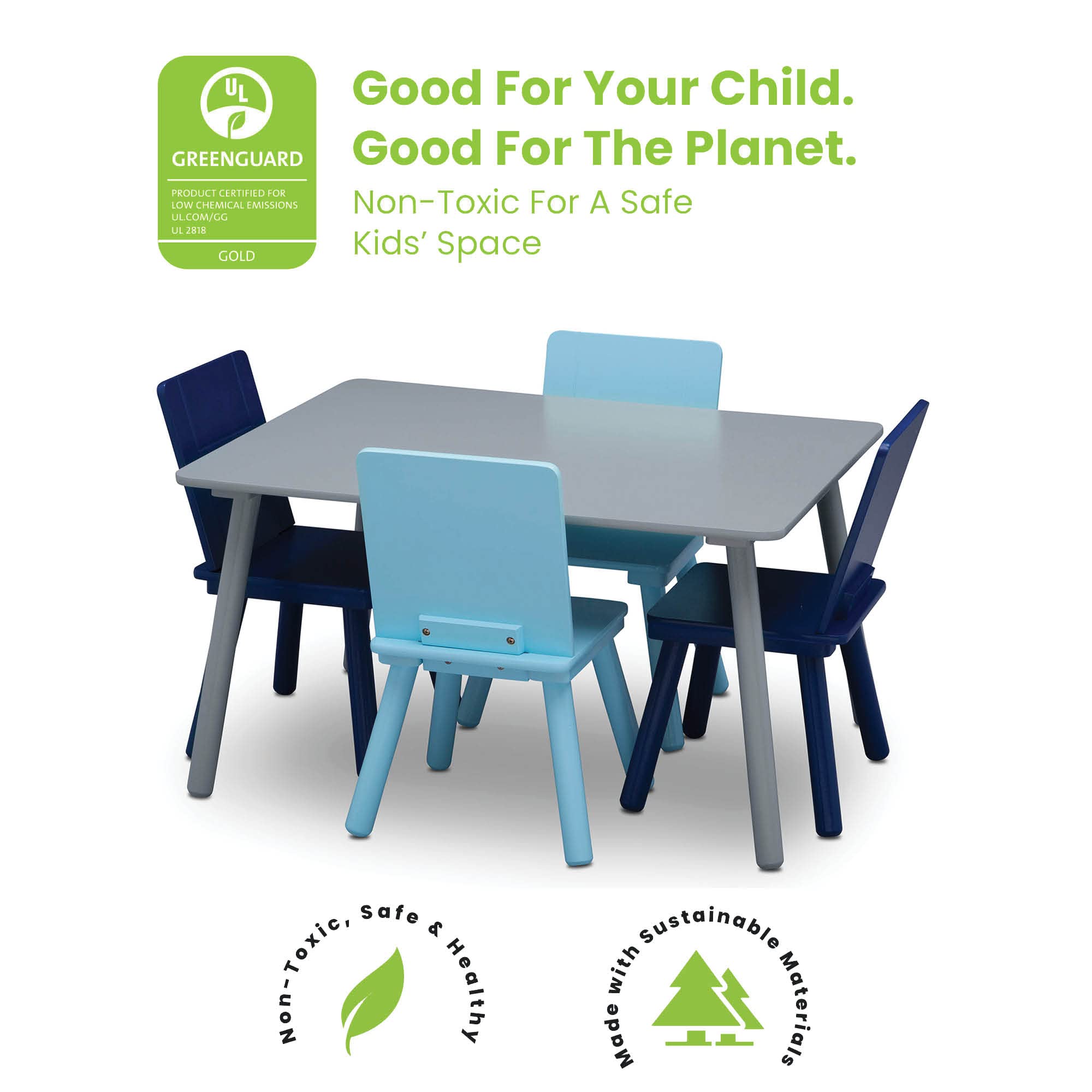 Kids Table and 6 Chairs Set