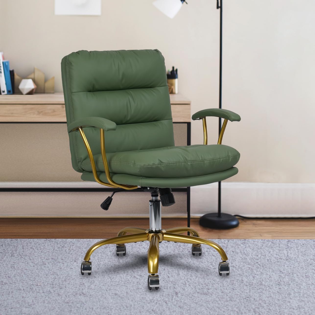 Ergonomic Office Chair with Wheels and Arms