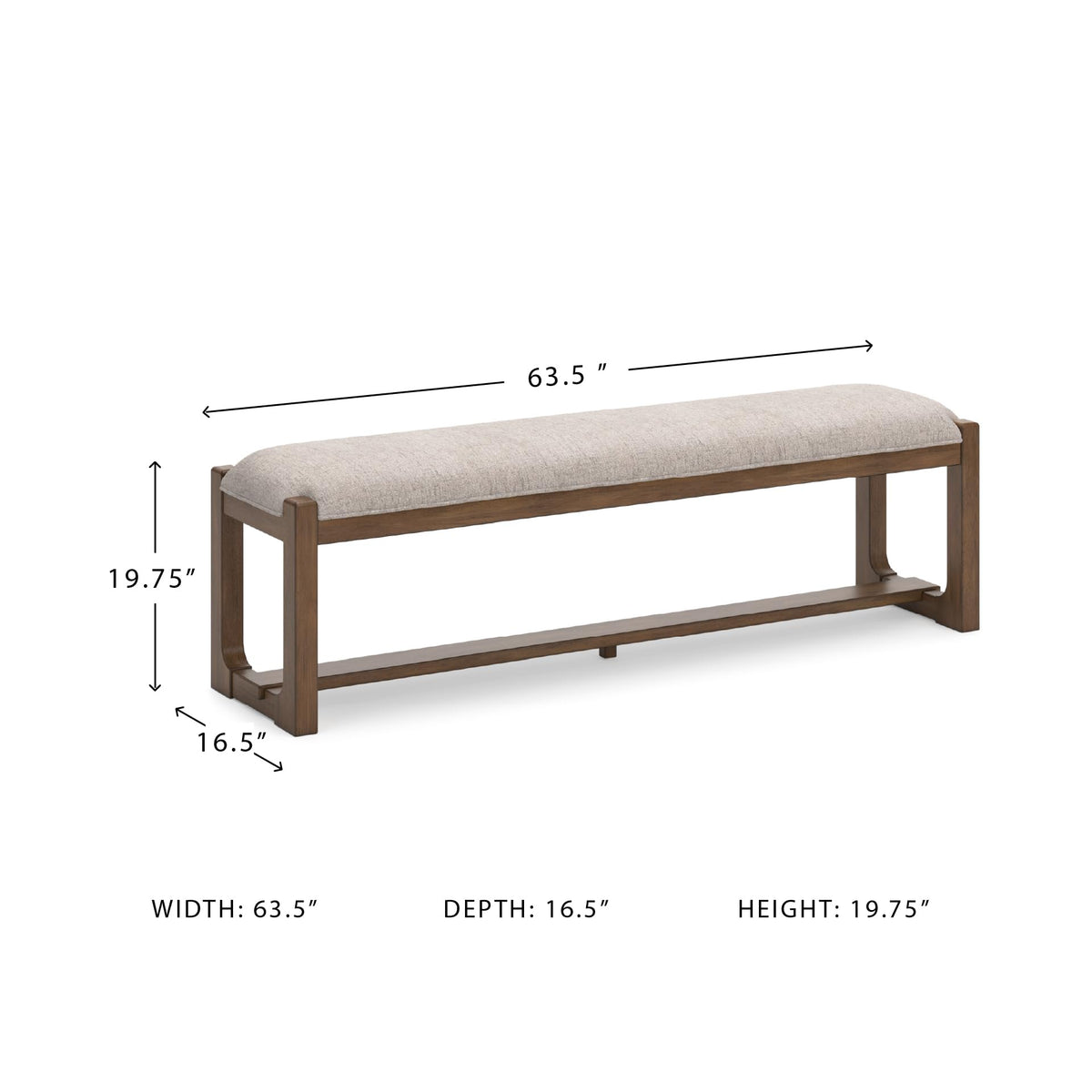 Farmhouse Upholstered Dining Bench