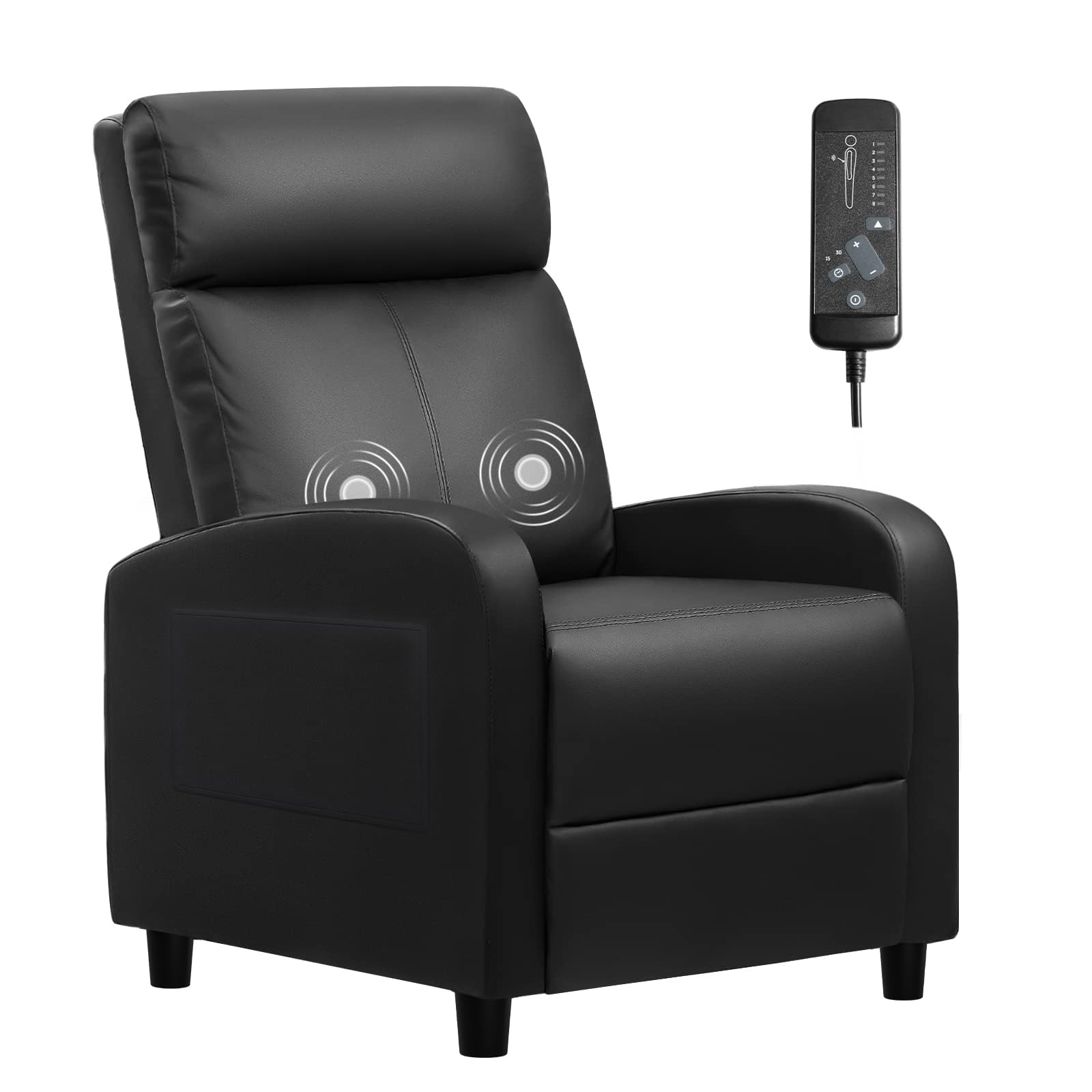Massage Recliner Chair with Adjustable Footrest