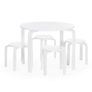 Nordic Table and Stools Set for Kids - White