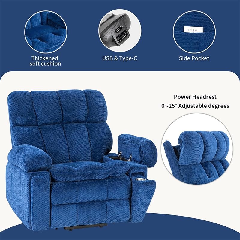Electric Power Lift Recliner Chair with Massage and Heat