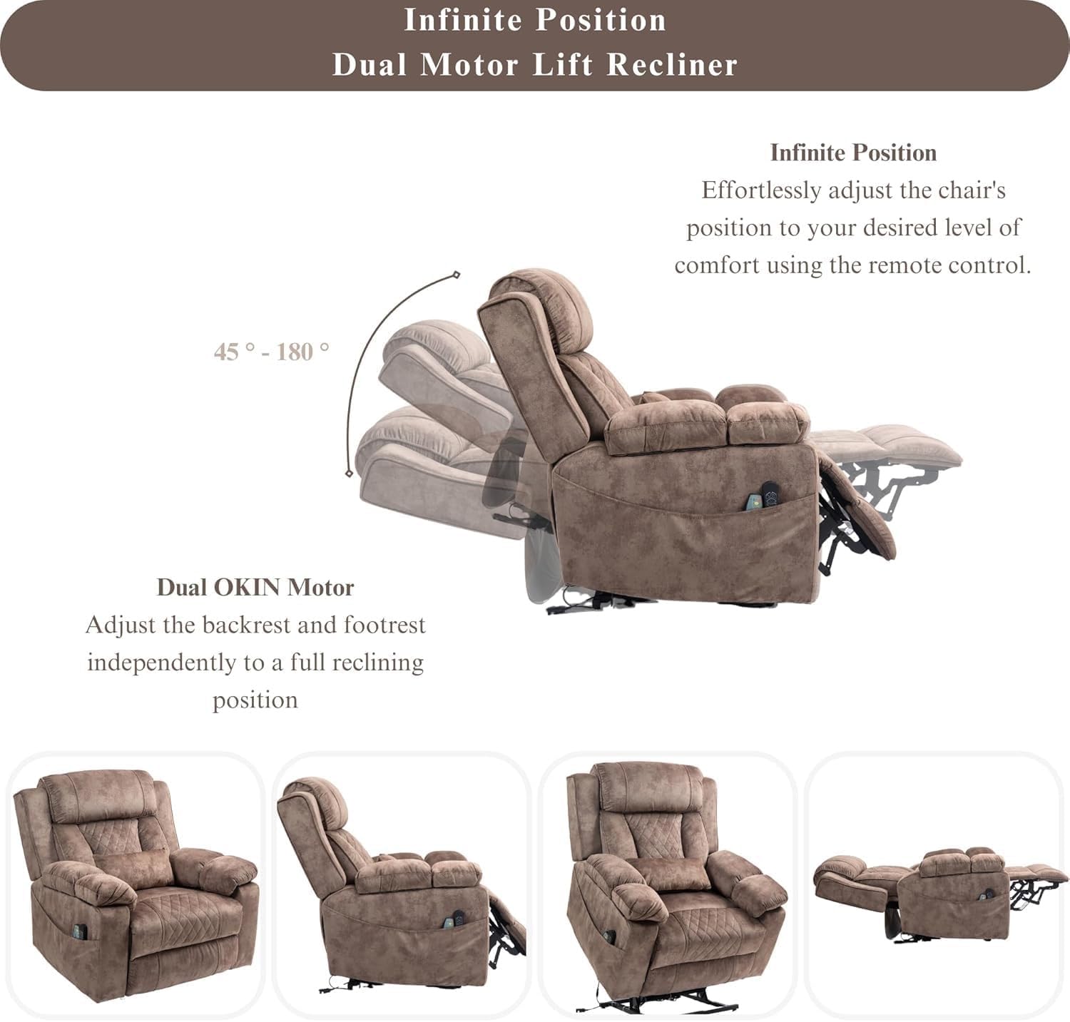 Power Lift Recliner Chair with Heat and Massage