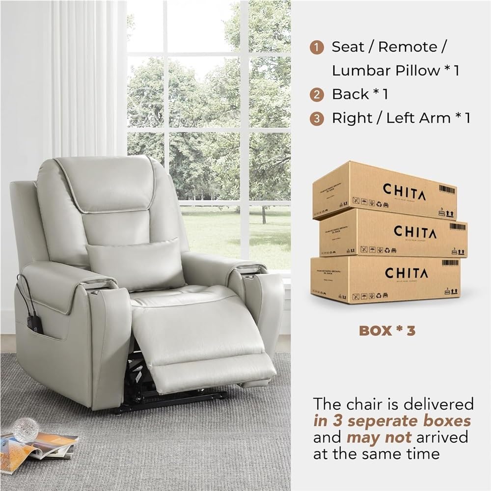 Electric Power Lift Recliner Chair with Heat and Massage