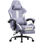 Ergonomic Gaming Chair with Pocket Spring Cushion and Footrest