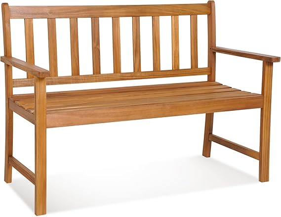 Outdoor Wood Garden Bench 50"W