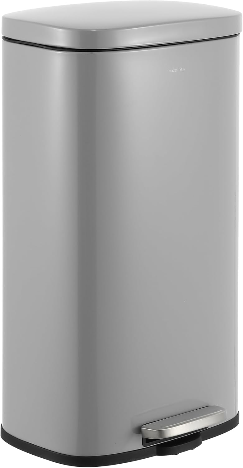 8-Gallon Step-Open Trash Can with Soft Close