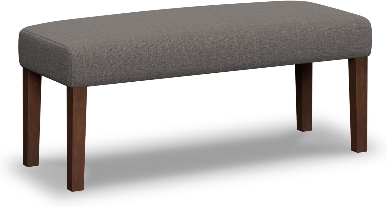 Upholstered Bench with Wood Legs
