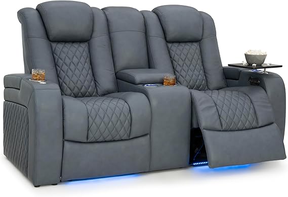 Home Theater Reclining Sofa with Fold-Down Table