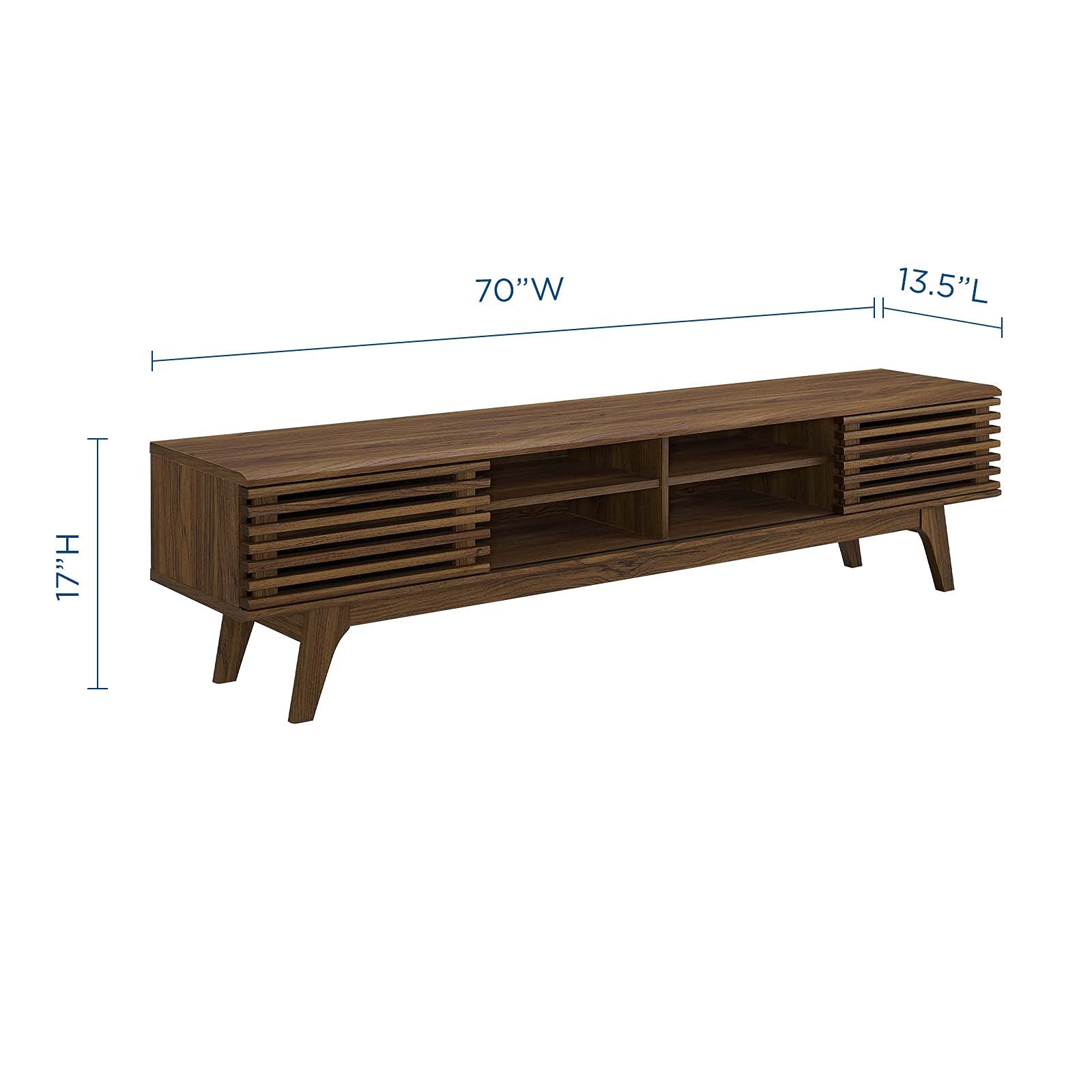 70" Mid-Century Media Console TV Stand