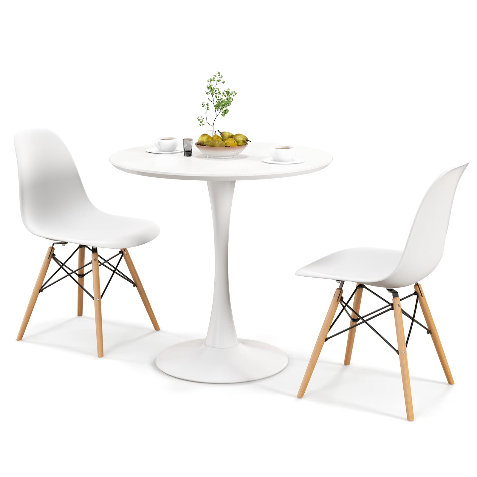 3-Piece Round Dining Set for Small Spaces