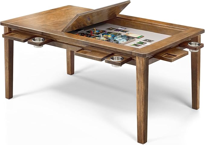 Solid Wood Board Game Table for 4-6 Players