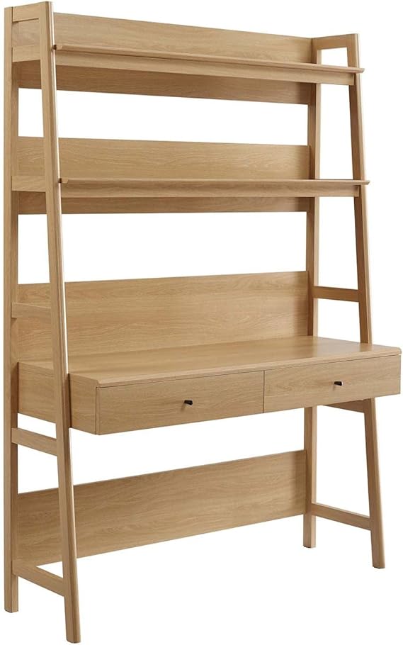 Bixby Home Office Desk with Bookshelf