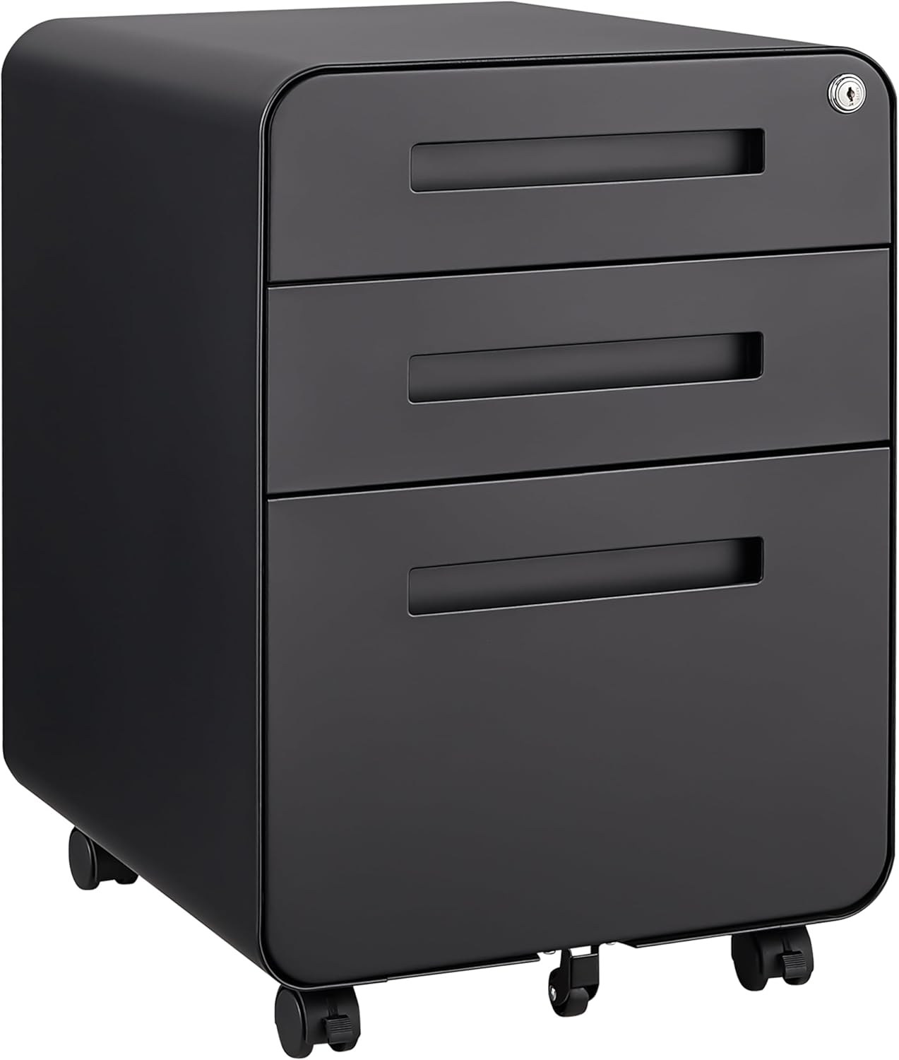 3 Drawer Mobile File Cabinet with Lock