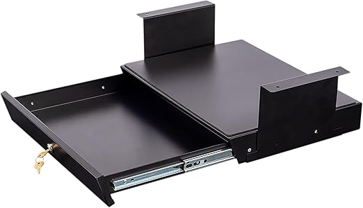 Under-Desk Lockable Drawer with Padded Shelf