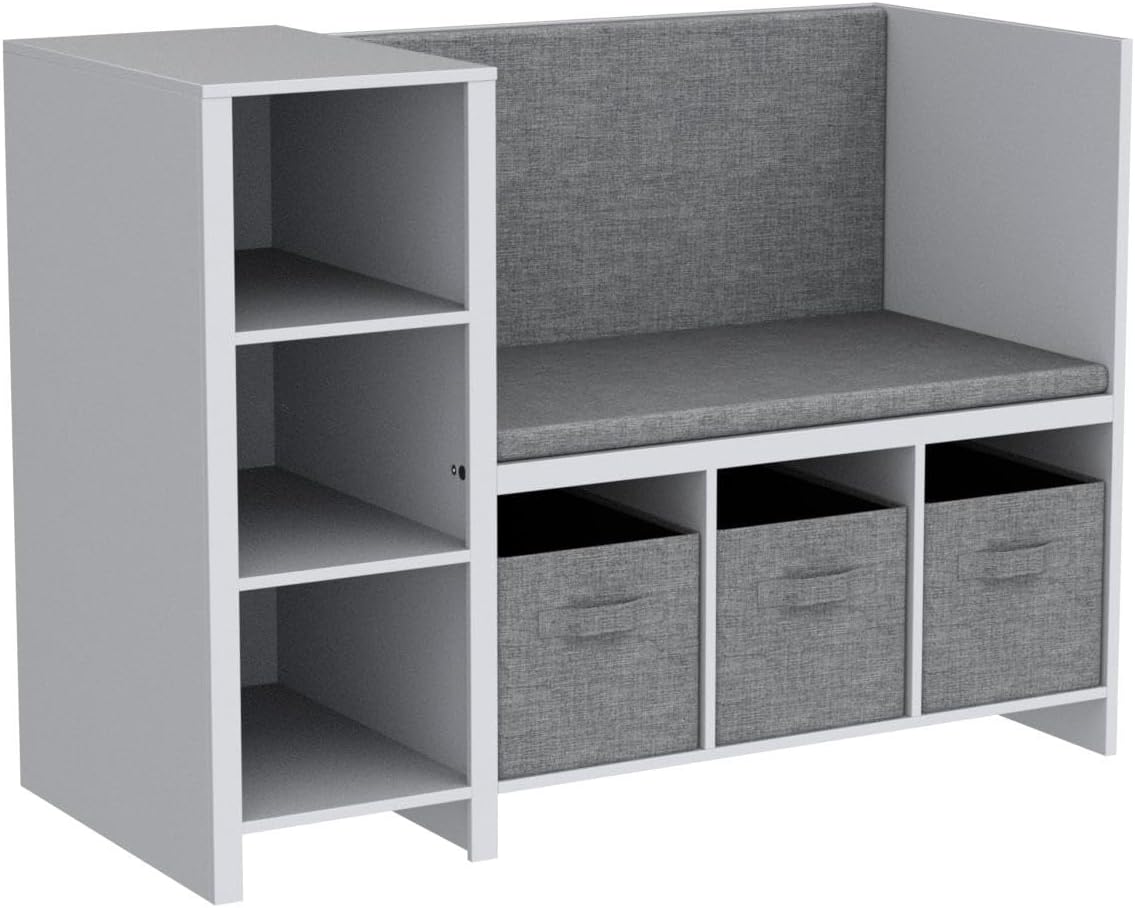 Kids Reading Nook Bench with Storage