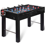 REAHOISY 48in Foosball Table, Competition Sized Soccer Table w/ 2 Balls, 2 Cup Holders 2x4ft for Kids, Adults, Suit for 4 Players, Football Table for Home, Game Room, Arcade (Black)