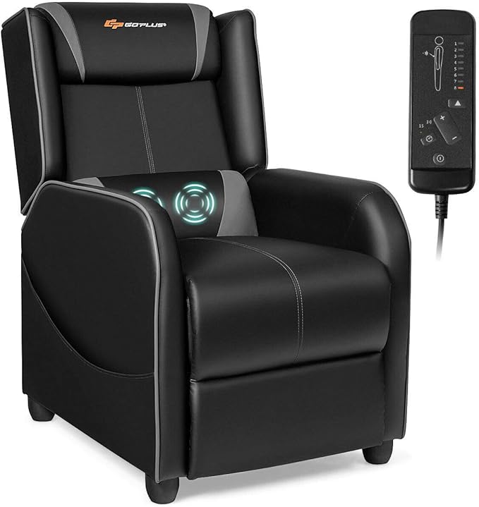 Adjustable Gaming Recliner with Massage