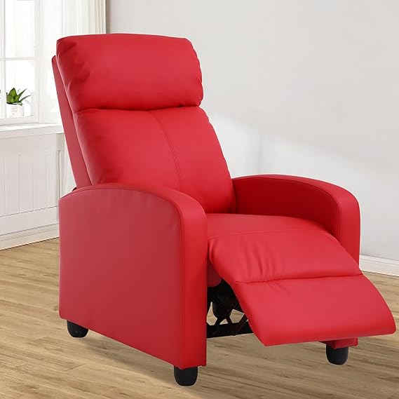 PU Leather Massage Recliner Chair with Lumbar Support
