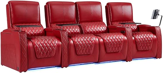 Zero Gravity Home Theater Recliner Sofa Row of 3