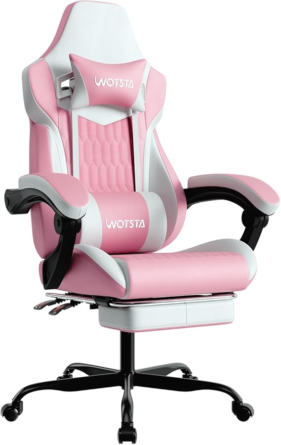 Ergonomic Gaming Chair with Footrest