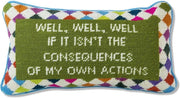 Needlepoint Decorative Throw Pillow - Well Well Well