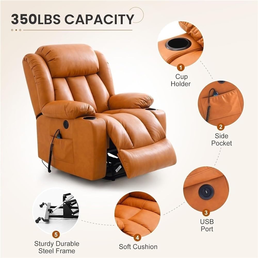 Power Lift Recliner Chair with Massage and Heat
