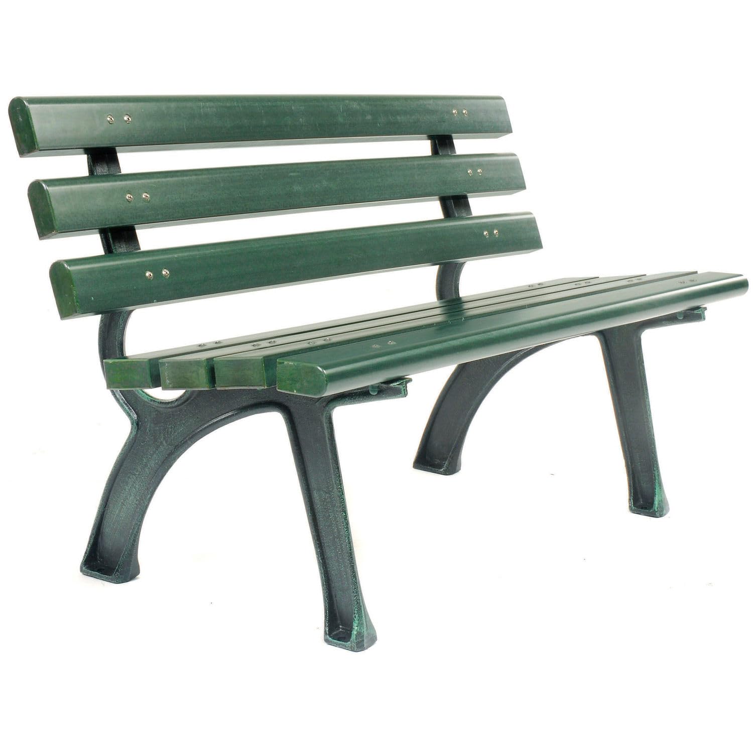 4' Outdoor Park Bench with Backrest