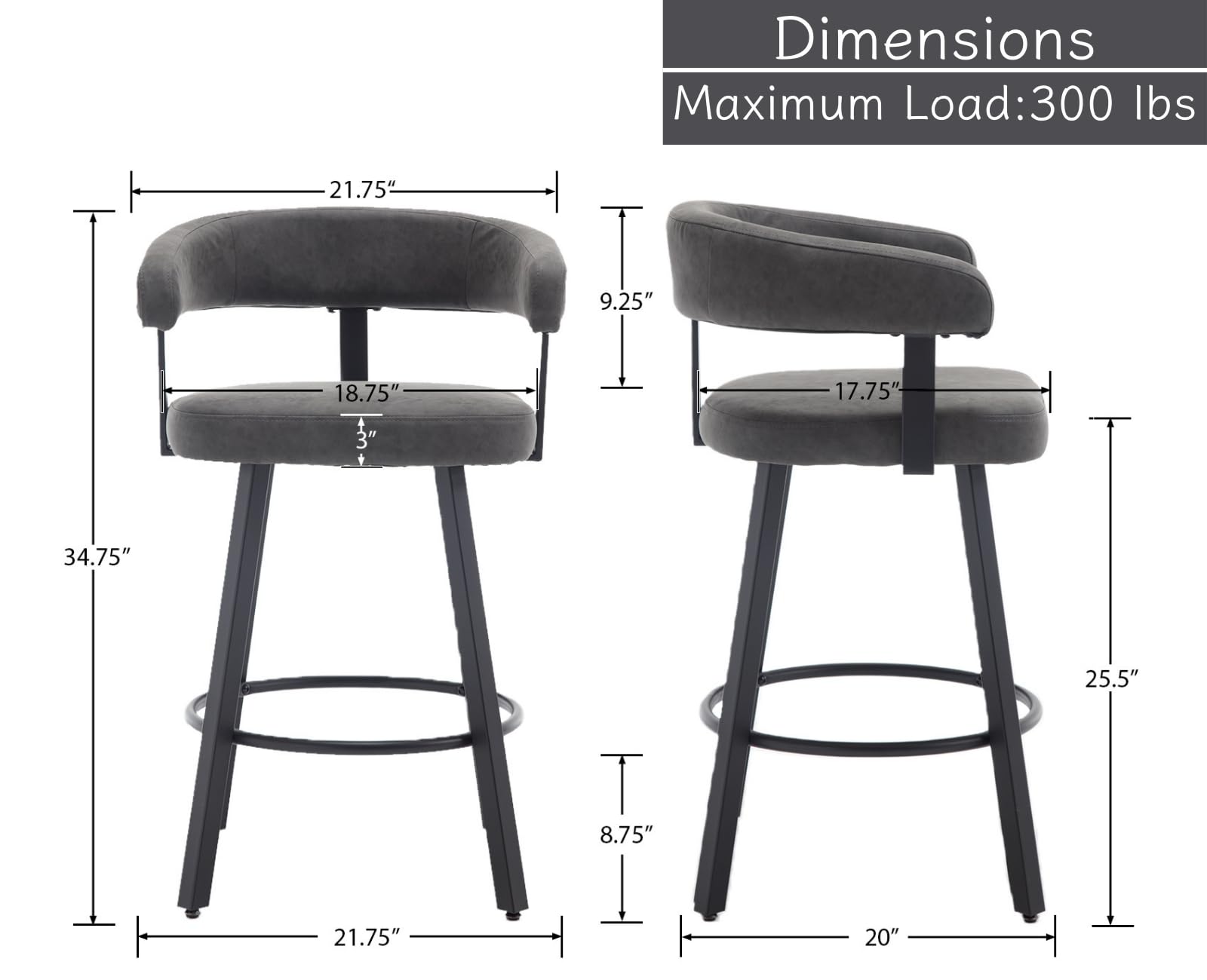 Counter Height Bar Stools Set of 4