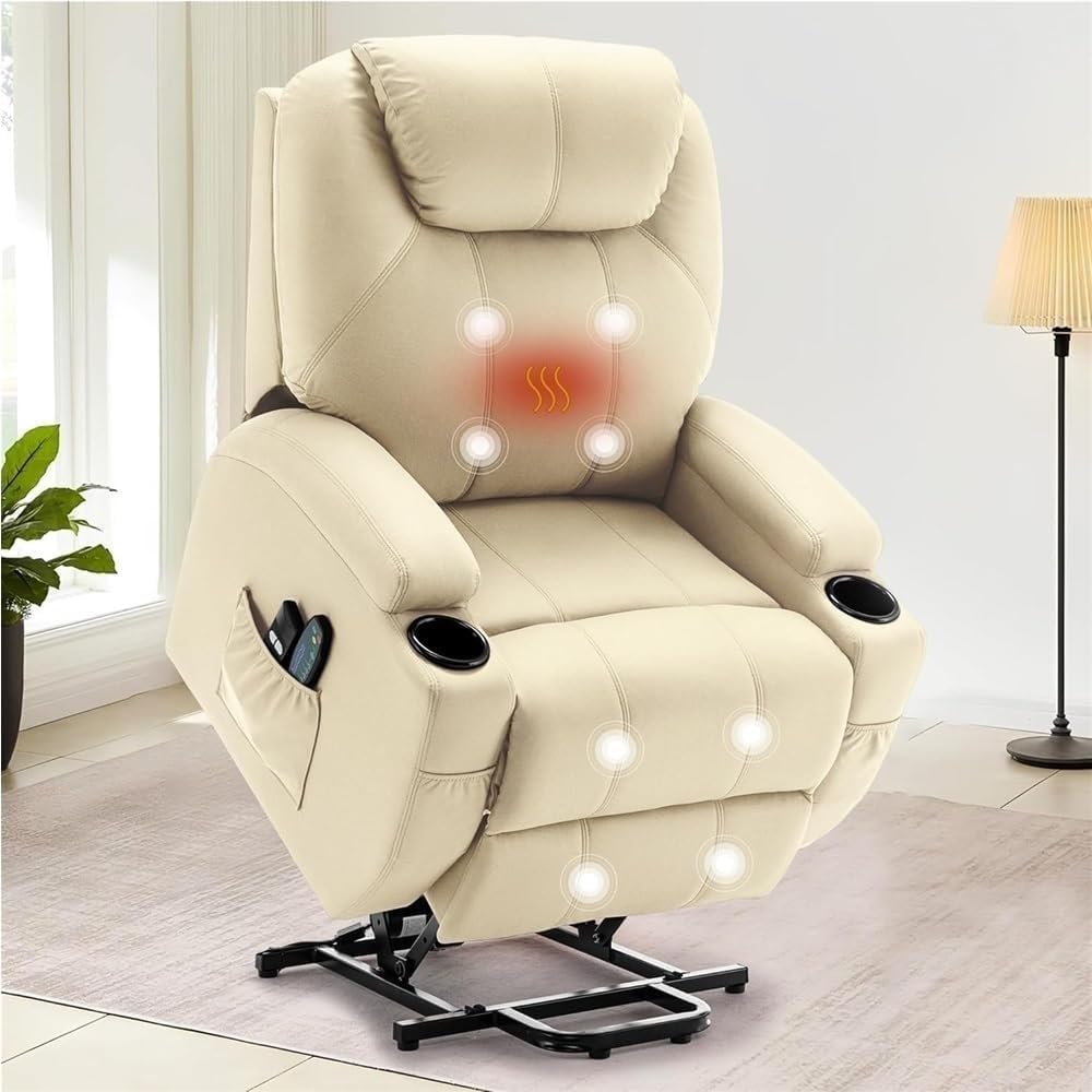 Electric Lift Recliner Chair with Massage and Heat