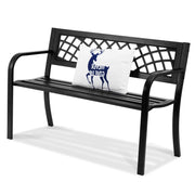 46" Outdoor Garden Bench with Mesh Pattern