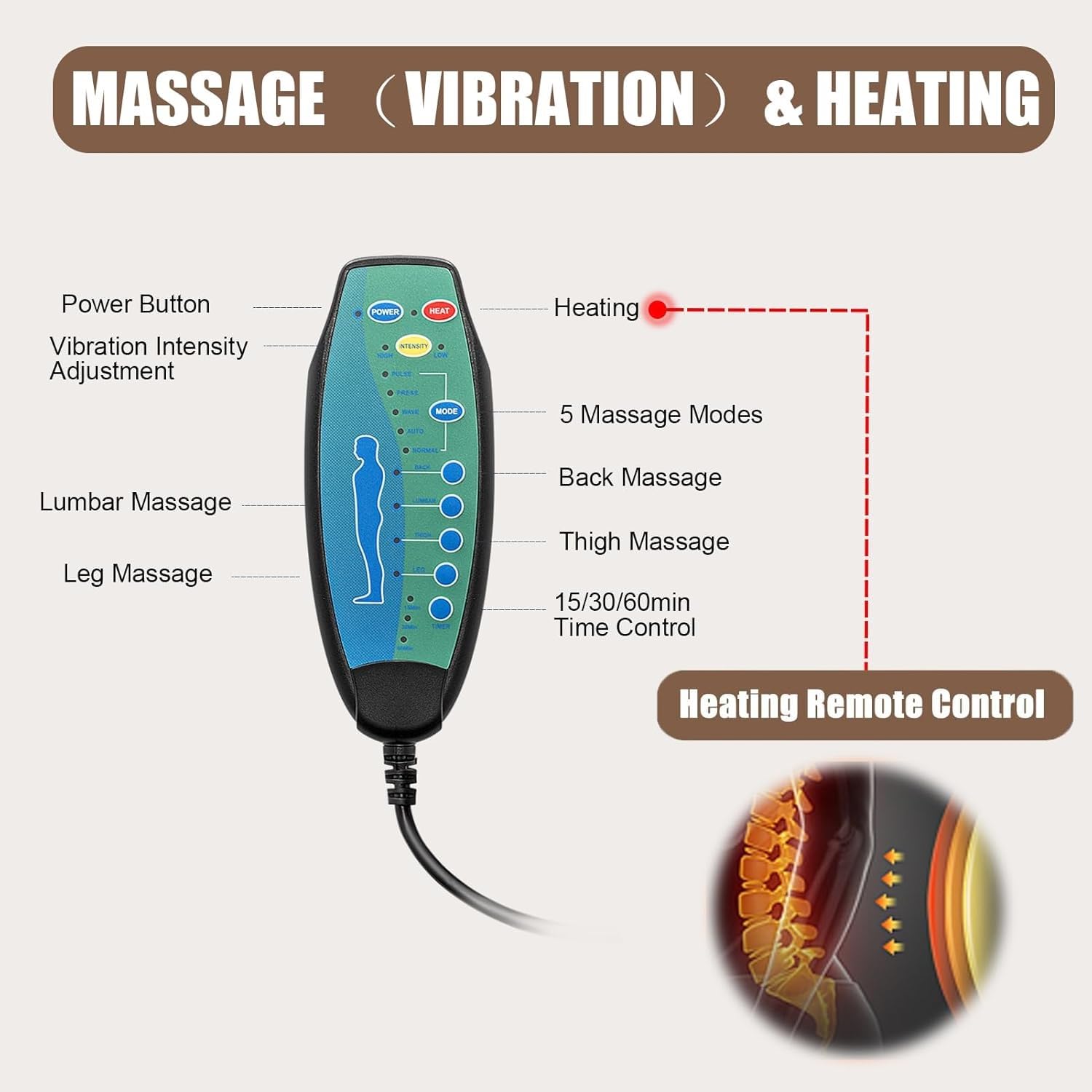 Power Lift Recliner with Heat and Massage
