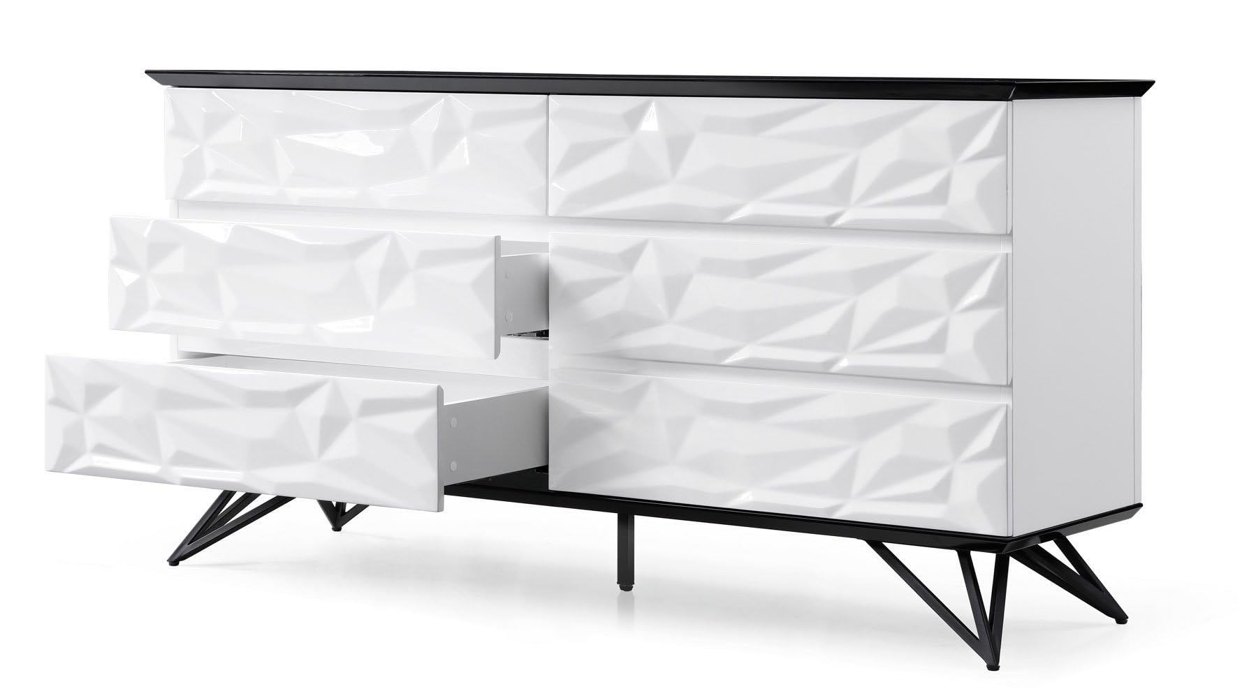 63" Modern Vortice Accent Chest