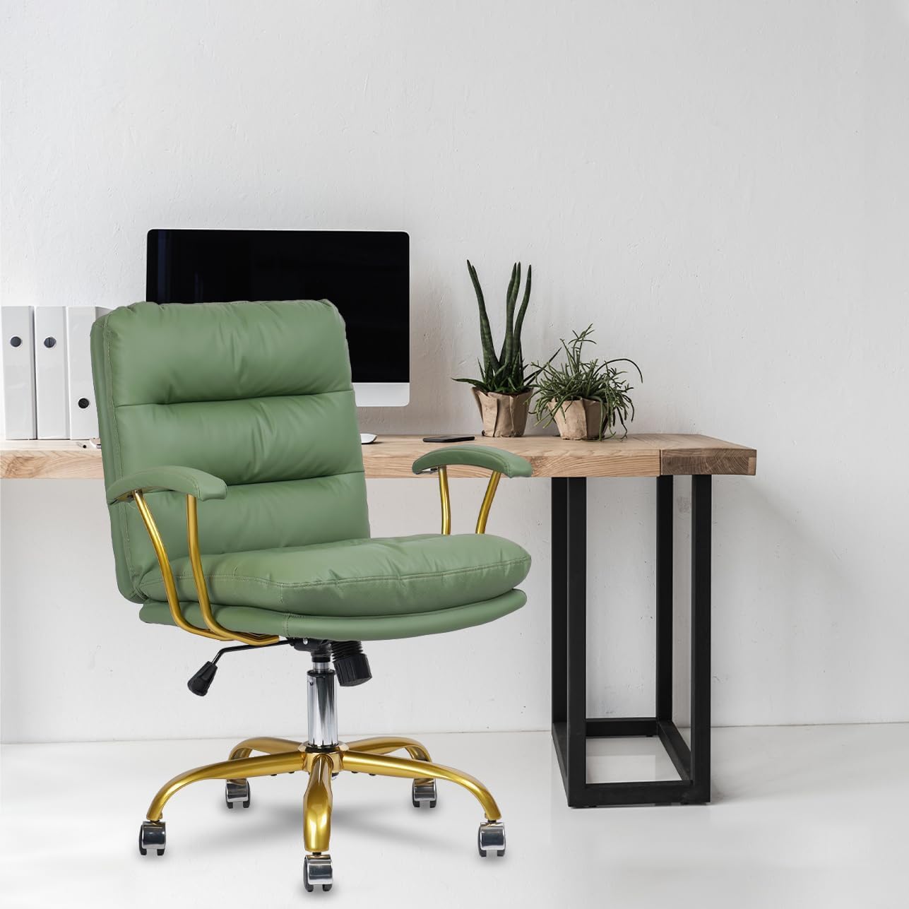 Ergonomic Office Chair with Wheels and Arms
