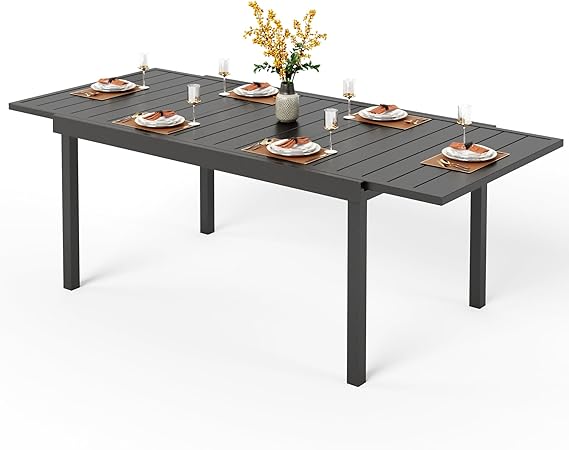 Extendable Metal Outdoor Dining Table