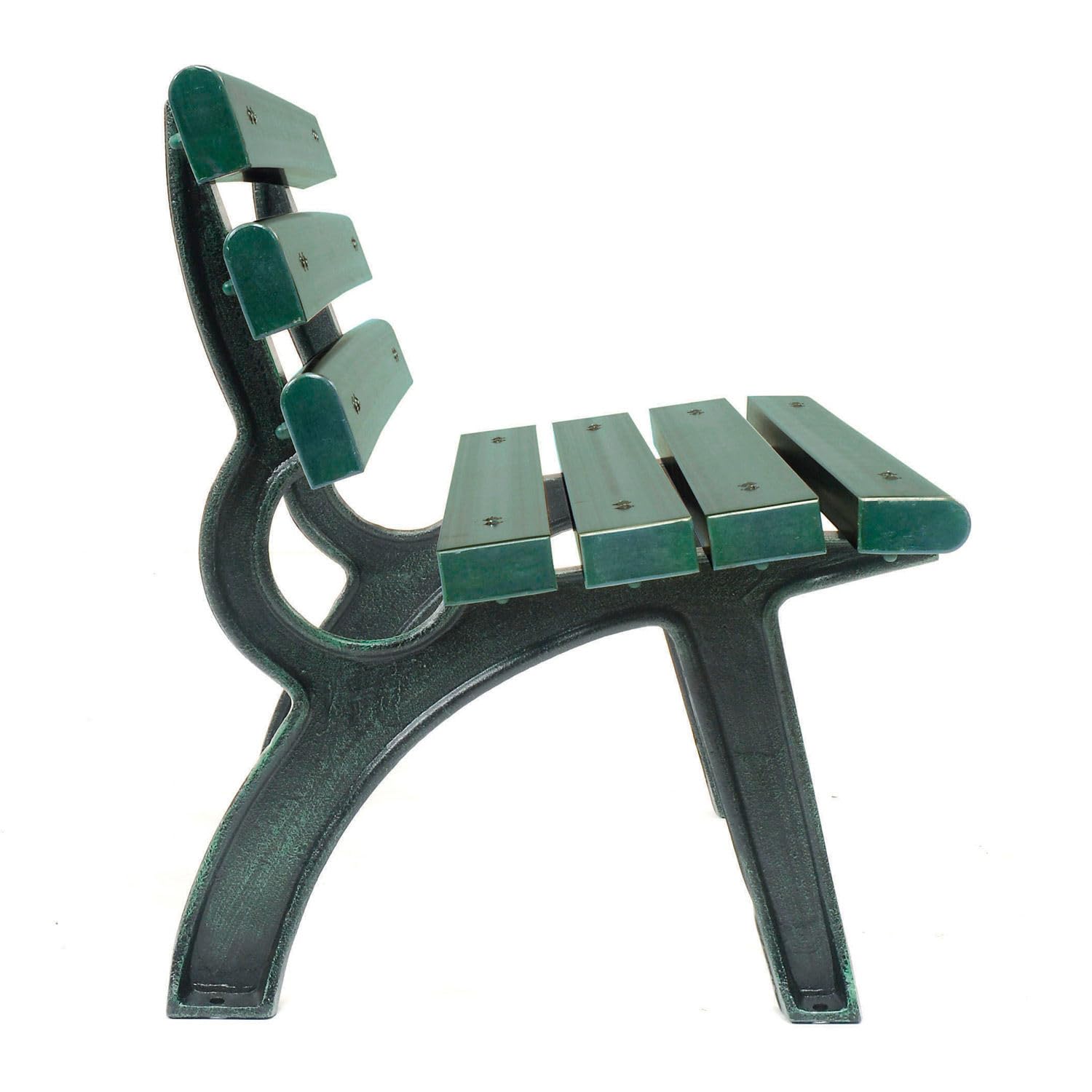 4' Outdoor Park Bench with Backrest