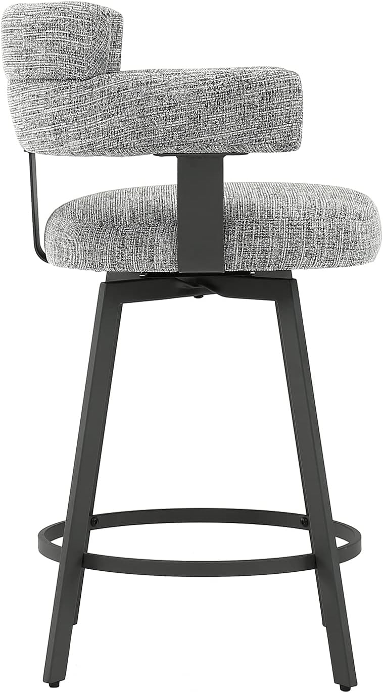 Counter Height Swivel Bar Stools Set of 2 with Padded Back