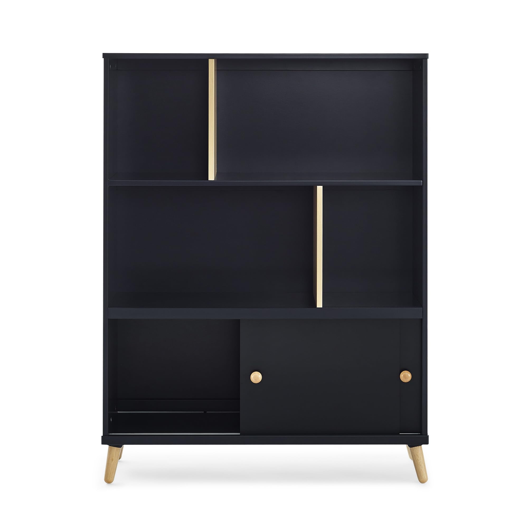 Kids Bookcase with Sliding Door Storage