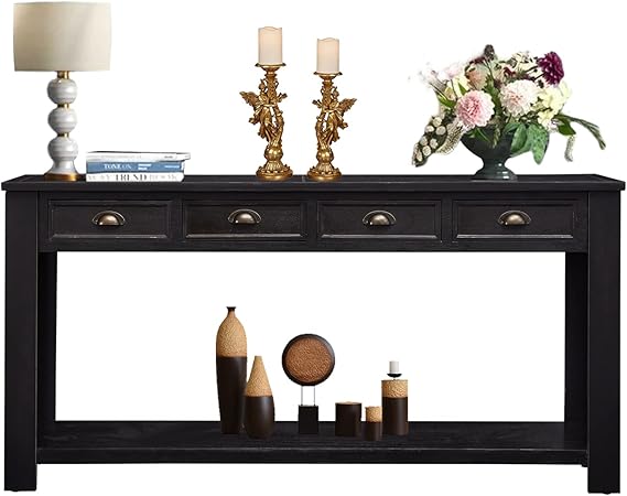 60 Inch Console Table with 4 Drawers