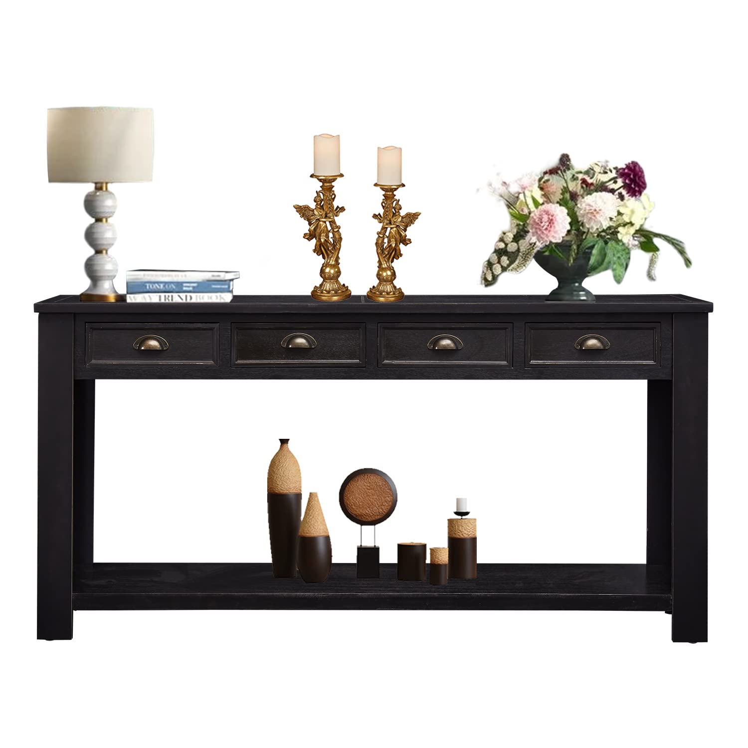 60 Inch Console Table with 4 Drawers