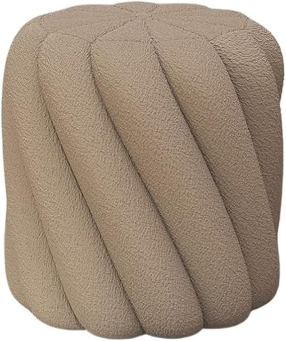 Round Upholstered Ottoman Footstool