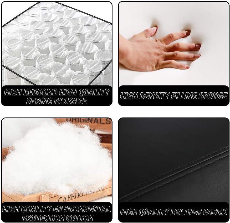 Massage Recliner Chair PU Leather Recliner Chair, Recliner Sofa for Adults, Home Theater Seating with Lumbar Support, Bedroom Living Room Chair with Padded Seat Backrest, Black