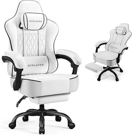 Big and Tall Gaming Chair with Footrest